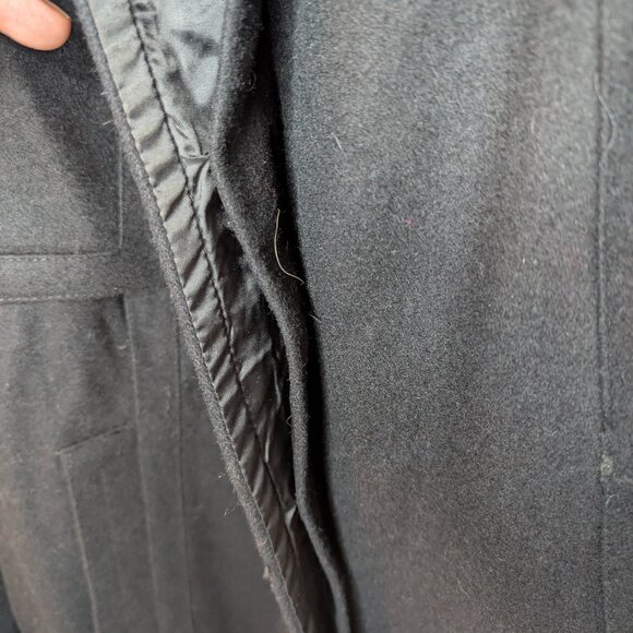 Ellen Tracy Women's A-line Vintage Wool Black Car Coat | Petite M - Picture 6 of 12